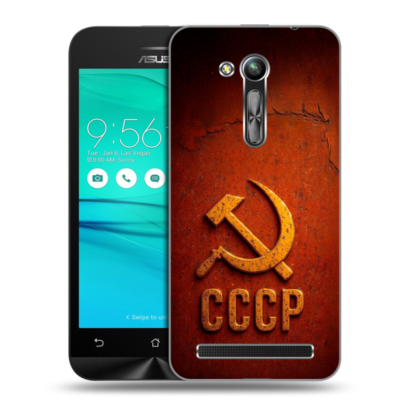 Силиконовый чехол на ASUS ZenFone Go 4.5 ZB452KG с принтом Флаг Герб СССР Силиконовый чехол на ASUS ZenFone Go 4.5 ZB452KG с принтом Флаг Герб СССР