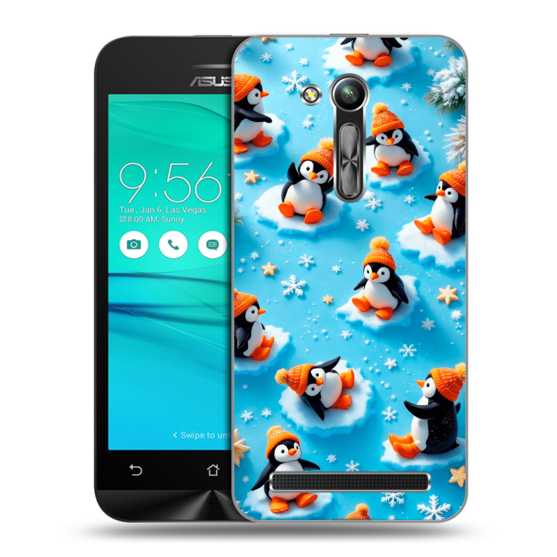 Силиконовый чехол на ASUS ZenFone Go 4.5 ZB452KG с принтом Новый год Силиконовый чехол на ASUS ZenFone Go 4.5 ZB452KG с принтом Новый год