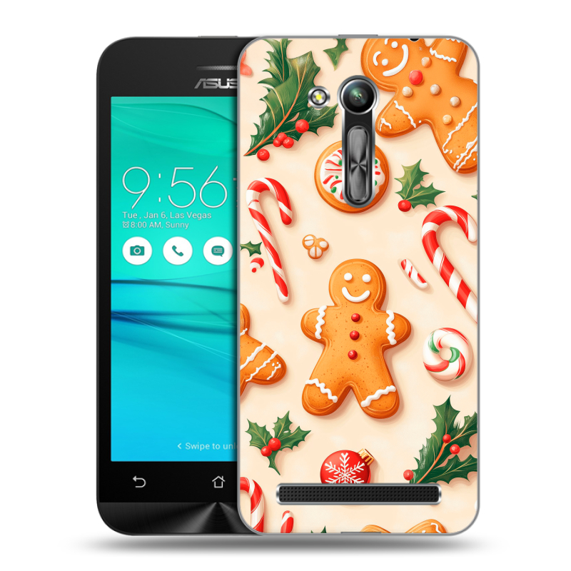 Пластиковый чехол на ASUS ZenFone Go 4.5 ZB452KG с принтом Новый год Пластиковый чехол на ASUS ZenFone Go 4.5 ZB452KG с принтом Новый год