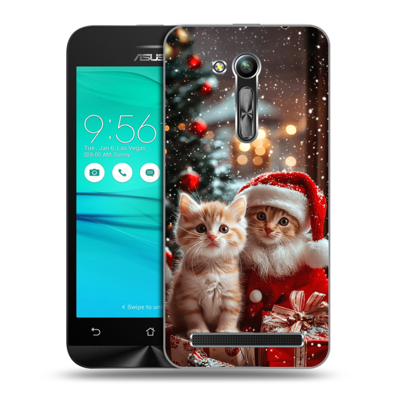 Силиконовый чехол на ASUS ZenFone Go 4.5 ZB452KG с принтом Новый год Силиконовый чехол на ASUS ZenFone Go 4.5 ZB452KG с принтом Новый год