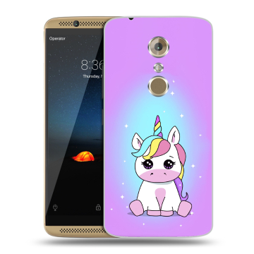 Пластиковый чехол на ZTE Axon 7 с принтом Единорог Пластиковый чехол на ZTE Axon 7 с принтом Единорог