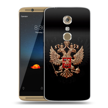 Пластиковый чехол на ZTE Axon 7 с принтом Герб России