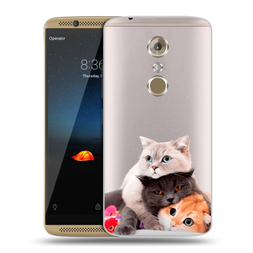 Пластиковый чехол на ZTE Axon 7 с принтом Кошки Пластиковый чехол на ZTE Axon 7 с принтом Кошки