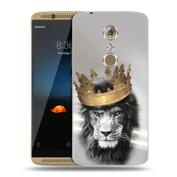Пластиковый чехол на ZTE Axon 7 с принтом Лев с короной Пластиковый чехол на ZTE Axon 7 с принтом Лев с короной