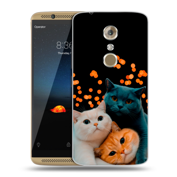 Пластиковый чехол на ZTE Axon 7 с принтом Кошки