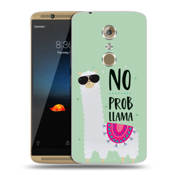 Пластиковый чехол на ZTE Axon 7 с принтом Лама