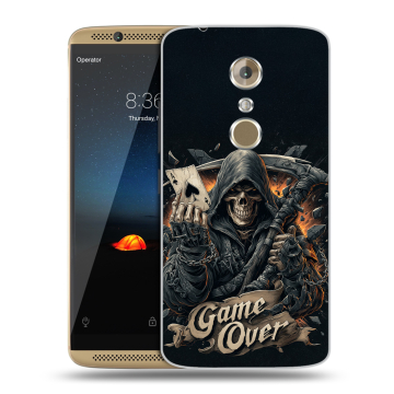 Пластиковый чехол на ZTE Axon 7 с принтом Скелет карты