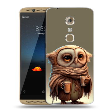 Пластиковый чехол на ZTE Axon 7 с принтом Сова Пластиковый чехол на ZTE Axon 7 с принтом Сова