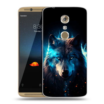 Пластиковый чехол на ZTE Axon 7 с принтом Волк ночной