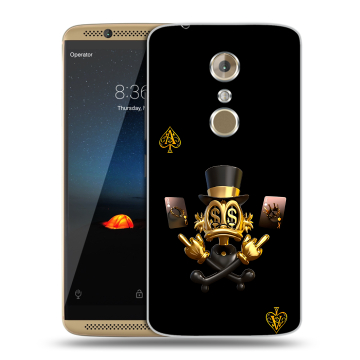 Пластиковый чехол на ZTE Axon 7 с принтом Золотой скрудж макдак