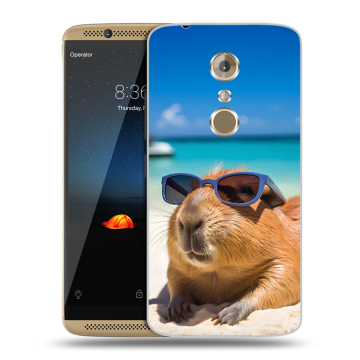 Пластиковый чехол на ZTE Axon 7 с принтом Капибара Пластиковый чехол на ZTE Axon 7 с принтом Капибара
