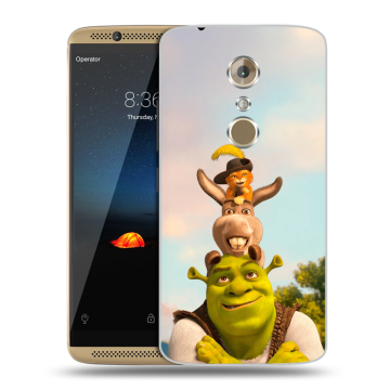 Пластиковый чехол на ZTE Axon 7 с принтом Шрек Shrek