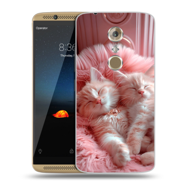 Пластиковый чехол на ZTE Axon 7 с принтом котята котики Пластиковый чехол на ZTE Axon 7 с принтом котята котики