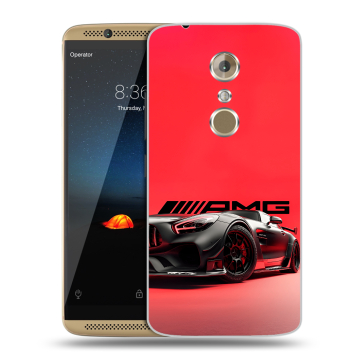 Пластиковый чехол на ZTE Axon 7 с принтом Мерседес Mercedes AMG