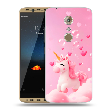Пластиковый чехол на ZTE Axon 7 с принтом Единорог Пластиковый чехол на ZTE Axon 7 с принтом Единорог