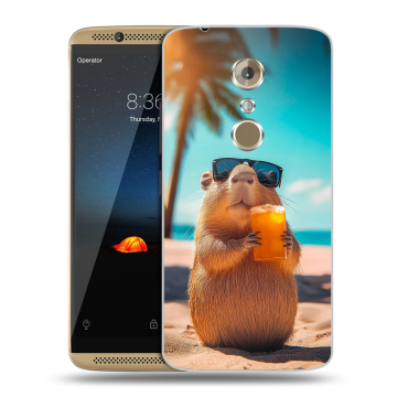 Пластиковый чехол на ZTE Axon 7 с принтом Капибара