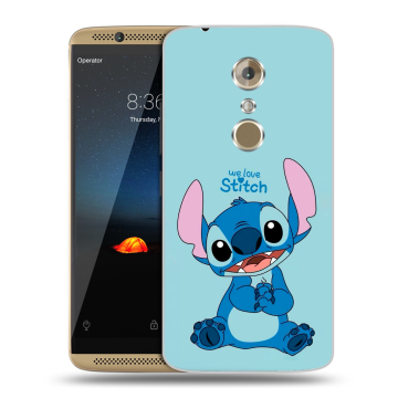 Пластиковый чехол на ZTE Axon 7 с принтом Лило и Стич