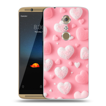 Пластиковый чехол на ZTE Axon 7 с принтом Сердечки Пластиковый чехол на ZTE Axon 7 с принтом Сердечки
