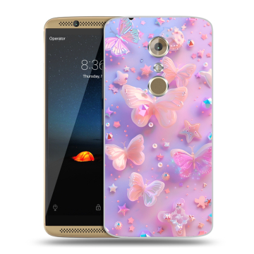 Пластиковый чехол на ZTE Axon 7 с принтом Бабочки