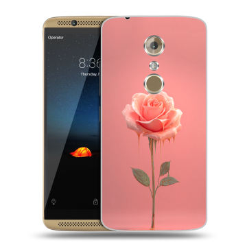 Пластиковый чехол на ZTE Axon 7 с принтом Розовая роза