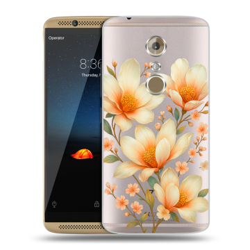 Пластиковый чехол на ZTE Axon 7 с принтом Цветы