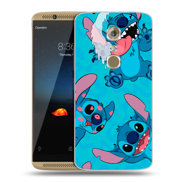 Пластиковый чехол на ZTE Axon 7 с принтом Лило и Стич