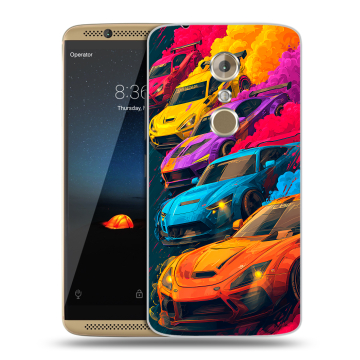 Пластиковый чехол на ZTE Axon 7 с принтом Тачки