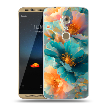 Пластиковый чехол на ZTE Axon 7 с принтом Цветы