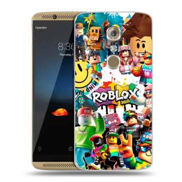 Пластиковый чехол на ZTE Axon 7 с принтом Roblox Роблокс Пластиковый чехол на ZTE Axon 7 с принтом Roblox Роблокс
