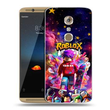 Пластиковый чехол на ZTE Axon 7 с принтом Roblox Роблокс Пластиковый чехол на ZTE Axon 7 с принтом Roblox Роблокс