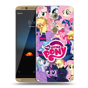 Пластиковый чехол на ZTE Axon 7 с принтом My little pony Дружба чудо