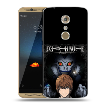 Пластиковый чехол на ZTE Axon 7 с принтом Death note Тетрадь смерти