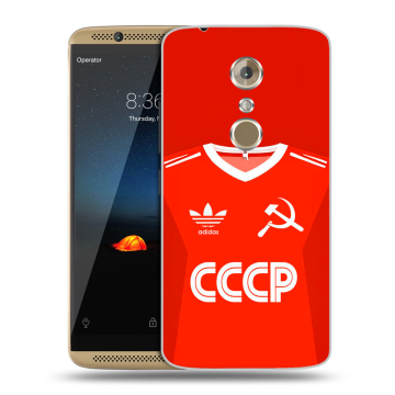 Пластиковый чехол на ZTE Axon 7 с принтом Флаг Герб СССР