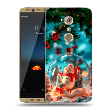 Пластиковый чехол на ZTE Axon 7 с принтом Новый год