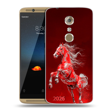 Пластиковый чехол на ZTE Axon 7 с принтом Новый год