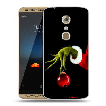 Пластиковый чехол на ZTE Axon 7 с принтом Новый год Гринч