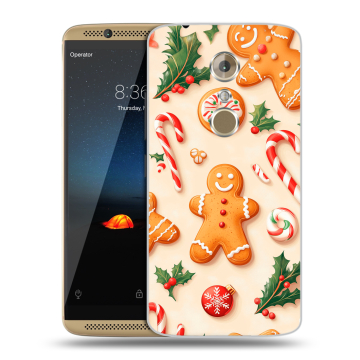 Пластиковый чехол на ZTE Axon 7 с принтом Новый год
