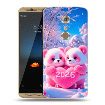 Пластиковый чехол на ZTE Axon 7 с принтом Новый год