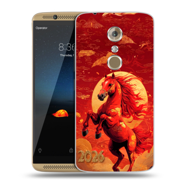 Пластиковый чехол на ZTE Axon 7 с принтом Новый год