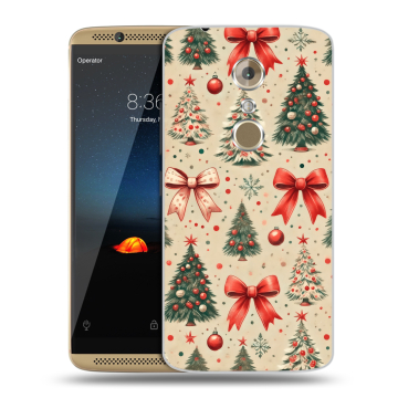 Пластиковый чехол на ZTE Axon 7 с принтом Новый год