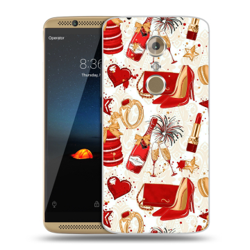 Пластиковый чехол на ZTE Axon 7 с принтом Новый год
