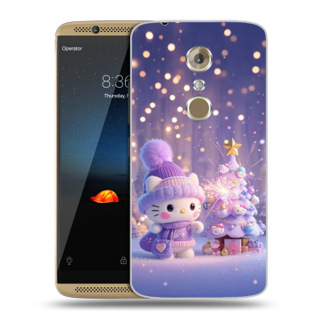 Пластиковый чехол на ZTE Axon 7 с принтом Новый год