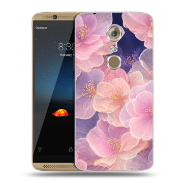 Пластиковый чехол на ZTE Axon 7 с принтом женский