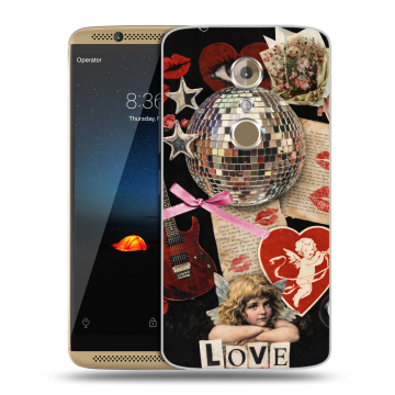 Пластиковый чехол на ZTE Axon 7 с принтом для девочек