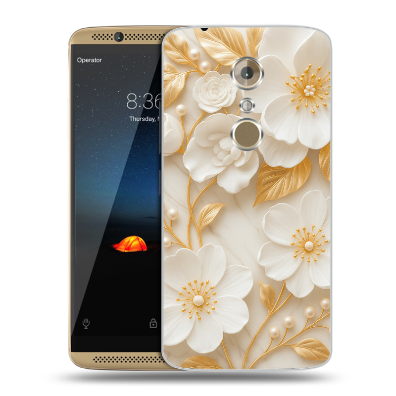 Пластиковый чехол на ZTE Axon 7 с принтом Цветы Пластиковый чехол на ZTE Axon 7 с принтом Цветы