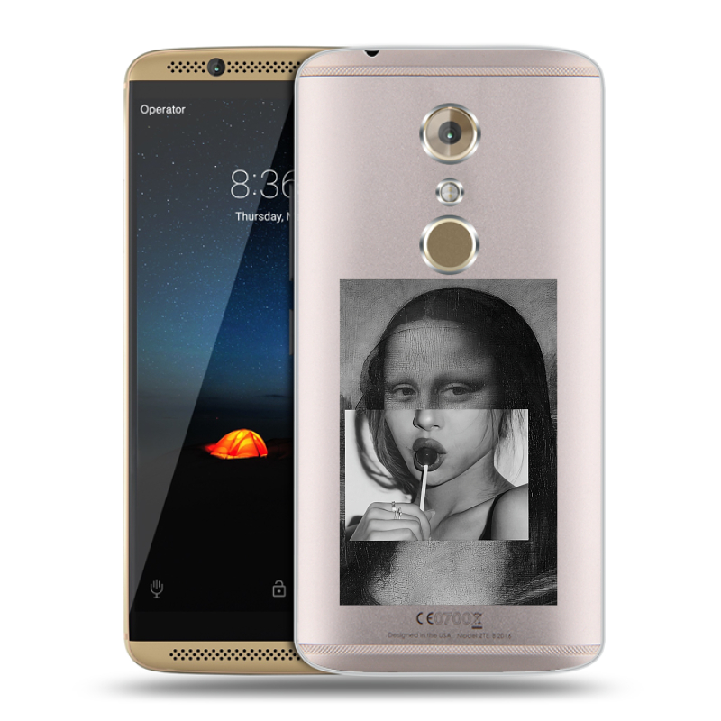 Пластиковый чехол на ZTE Axon 7 с принтом Мона Лиза Пластиковый чехол на ZTE Axon 7 с принтом Мона Лиза