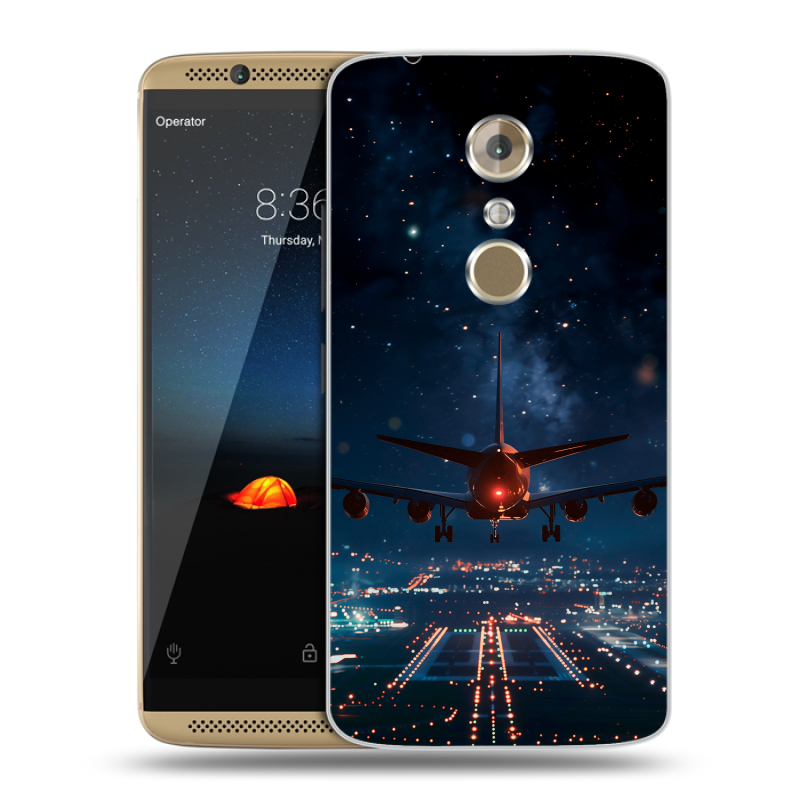 Пластиковый чехол на ZTE Axon 7 с принтом самолет Пластиковый чехол на ZTE Axon 7 с принтом самолет