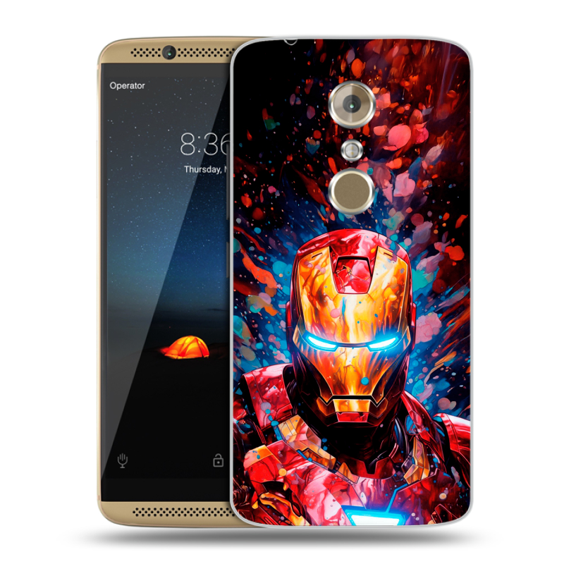 Пластиковый чехол на ZTE Axon 7 с принтом Железный человек Ironman Пластиковый чехол на ZTE Axon 7 с принтом Железный человек Ironman