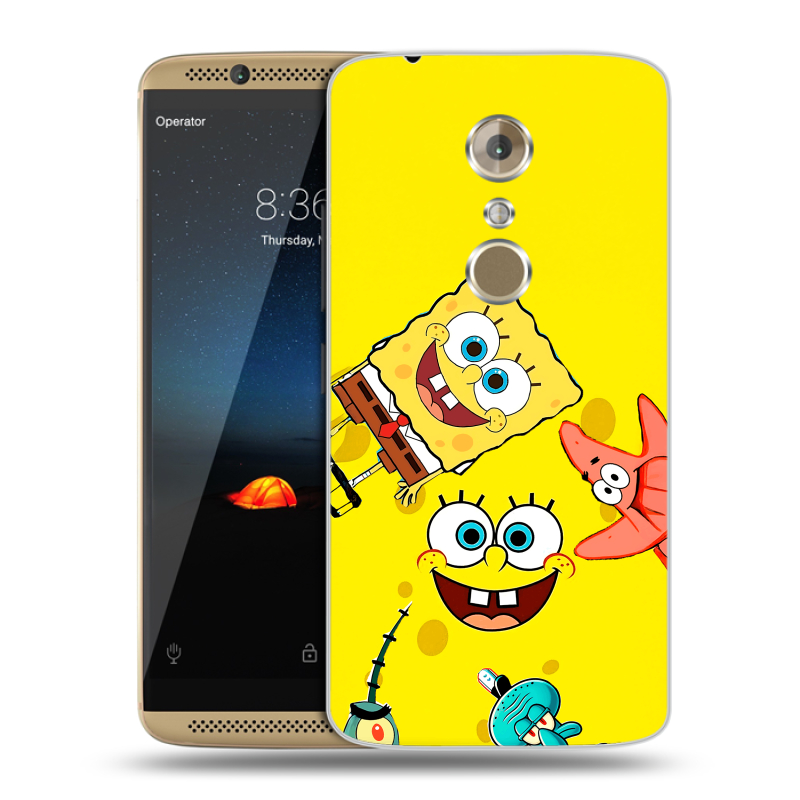 Пластиковый чехол на ZTE Axon 7 с принтом Спанч боб Спанчбоб Пластиковый чехол на ZTE Axon 7 с принтом Спанч боб Спанчбоб