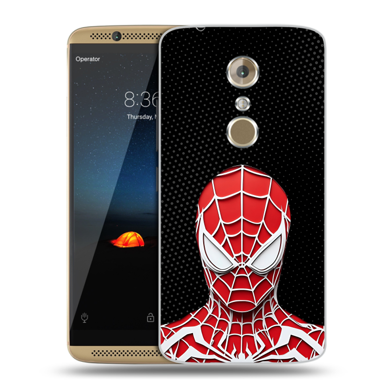Пластиковый чехол на ZTE Axon 7 с принтом человек паук spiderman Пластиковый чехол на ZTE Axon 7 с принтом человек паук spiderman
